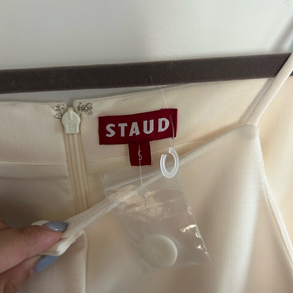 STAUD Cream Una Midi Dress - Picture 4 of 5